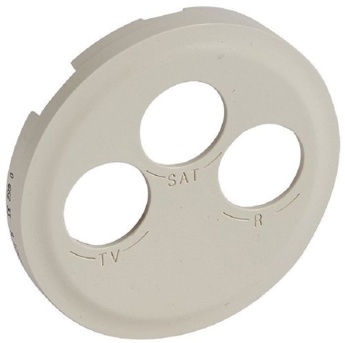 Лицевая панель Legrand Celiane для 3-м. розетки TV+R+SAT слоновая кость картинка